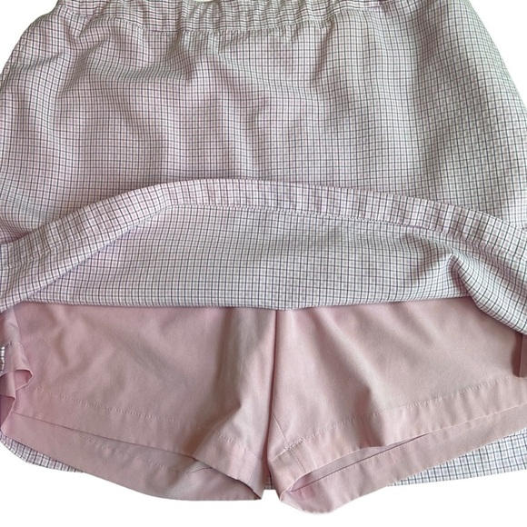 Greg Norman Skort Play Dry Moisture Wicking Pink Gingham Size 10 - Picture 3 of 13